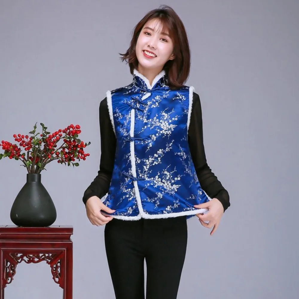 traditional chinese new year women clothes vest Tang Dragon Phoenix Vest cheongsam top qipao for women hanfu china style blouse