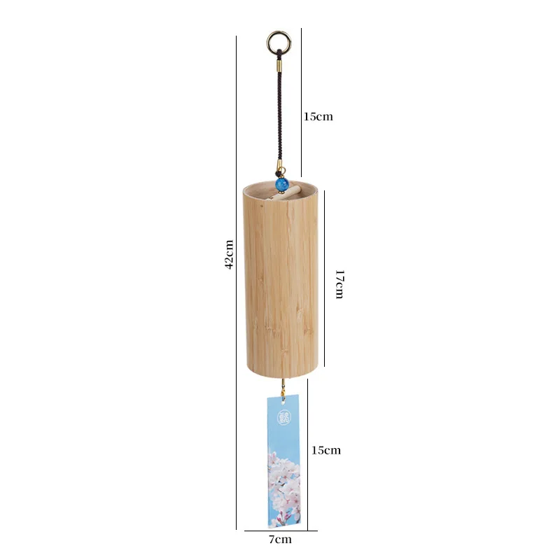 Handcrafted Bamboo Wind Chimes - Sound Healing Musical Wind Bells for Home and Garden Decor