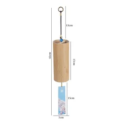 Handcrafted Bamboo Wind Chimes - Sound Healing Musical Wind Bells for Home and Garden Decor (Winter G chord)