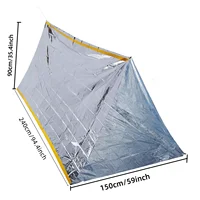 Portable First Aid Tent for 2 People - Waterproof, Windproof Emergency Shelter with Mylar Blanket - Ideal for Camping 5