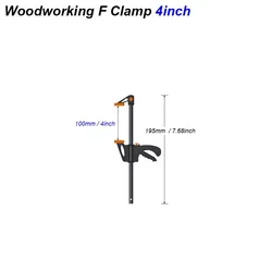 Rapid - Release Woodworking Clamp Kit - Durable Nylon Construction, Ergonomic Hand Tool (Clamp 4inch 1pc)