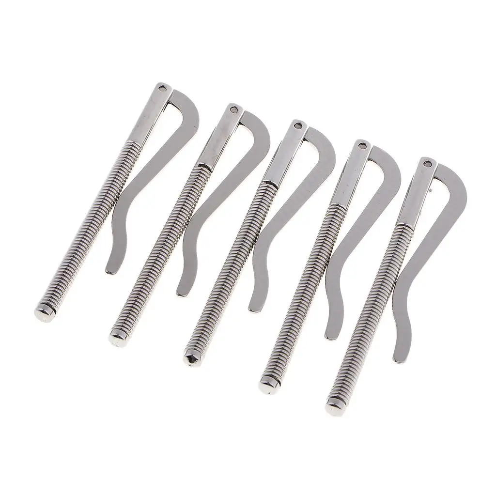 5Pcs Metal Bifold Money Clip Bar Wallet Replace Parts Spring Clamp Holder 90mm Silver