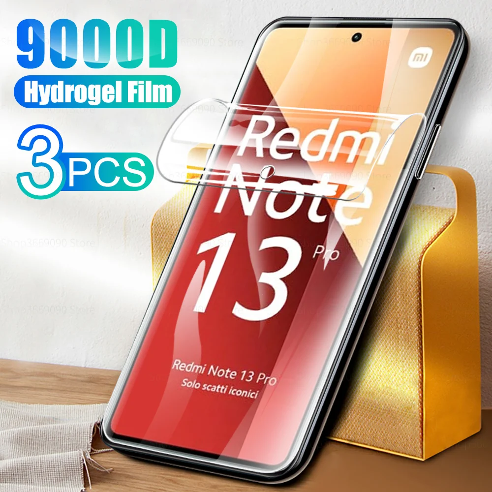 

3PCS Front Screen Soft Hydrogel Film For Xiaomi Redmi Note 13 Pro 4G 5G Note13 13Pro Note13Pro Smart Phone Protective Film Cover