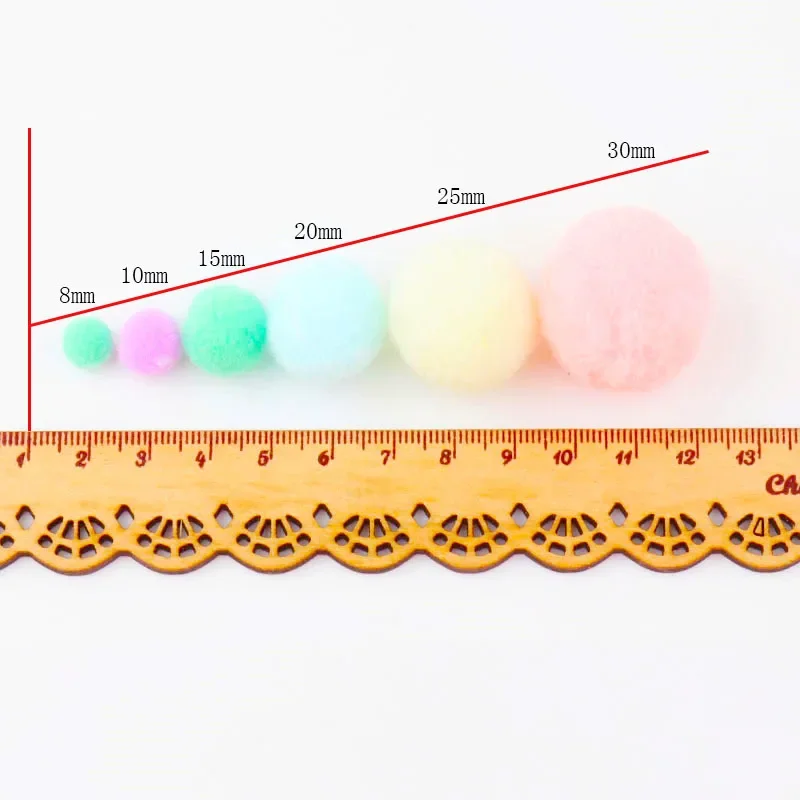 Deluxe Fluffy 8mm Round Pompoms for Kids' Crafts and DIY Projects, 2000 Pieces
