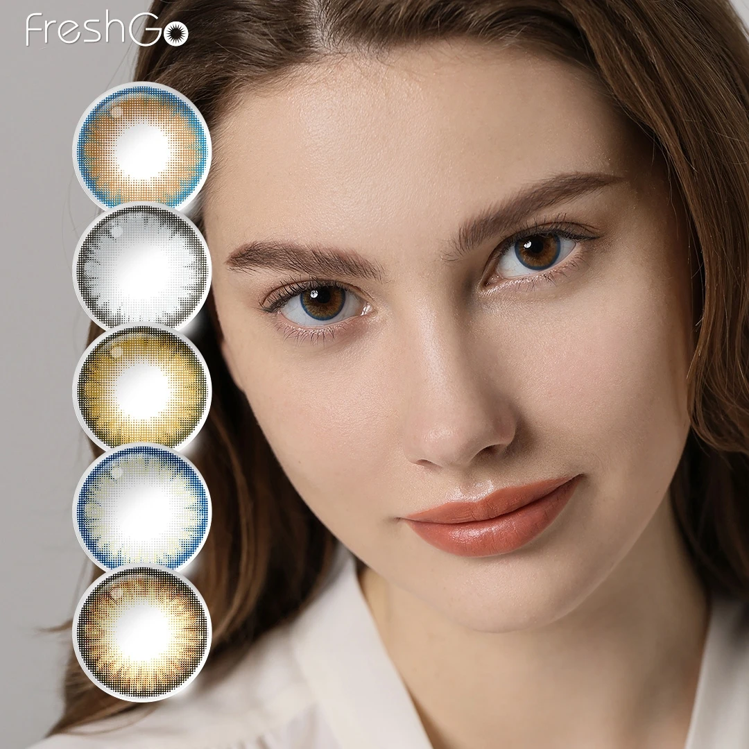 

FreshGo Color Contact Lenses PRO Series Colorful Beauty Cosmetic Contacts 1Pair Fashion Lenses for Eye with Lenses Case