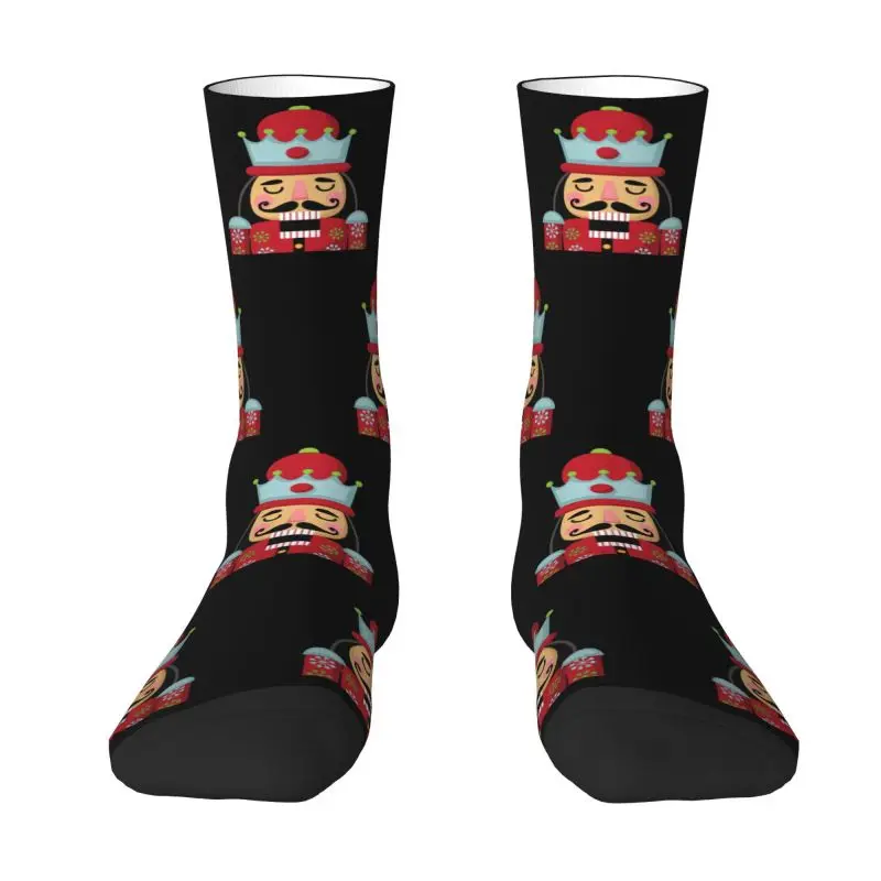 

Nutcracker Mens Crew Socks Unisex Kawaii 3D Print Cartoon Soldier Toy Christmas Gift Dress Socks