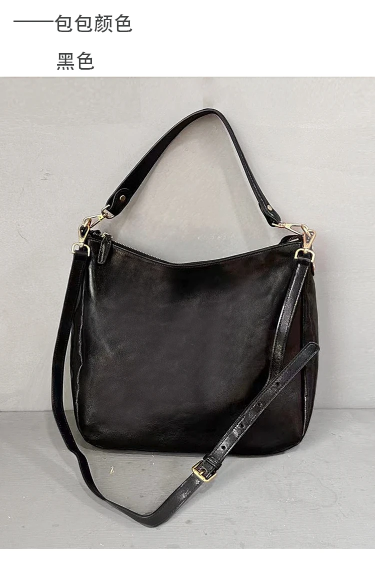 PNDME einfache Designer-Handtasche aus echtem Leder für Damen mit großem Fassungsvermögen, Wochenend-Handtasche aus pflanzlich gegerbtem Leder – Detail 17