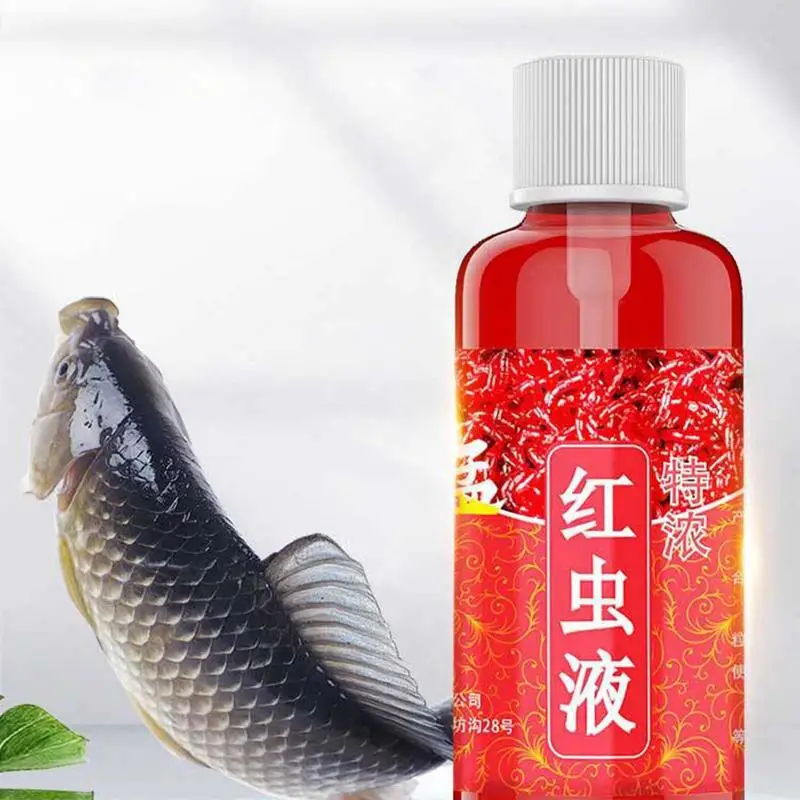 60ML Liquid Blood Worm Scent Fish Attractant Concentrated Red Worm Liquid Fish Bait Additive Perch Catfish Fishing Accessories fish bait additive,fishing accessories