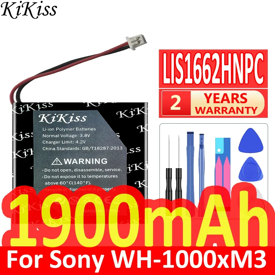 Batteria Kikiss 1900Mah Sp 624038 Lis1662Hnpc (Wh-1000Xm3) Per Sony Wh-1000Xm3 Wh-1000Mx4 Wh-Ch710N/B Wh-Xb900 Wh-Xb900N Wh-Xb910