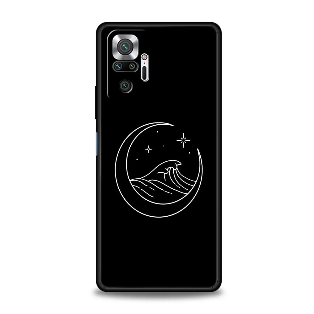 Mountain Scenery Sun & Moon Design Phone Case Cover