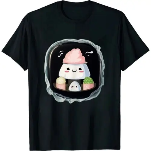 

ONIGIRI-милый Японский Рисовый мяч с футболкой с героями Hiragana