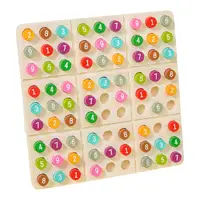 Sudoku Game Board Rainbow Number Thinking Game Brain Teaser Board Game Set Early Educational Thought Training Toy for Kids 1