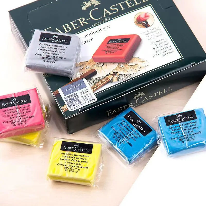 Solid Color Plasticity Rubber Eraser Soft Sketch Wipe Highlight Kneaded School Art Painting Supplies