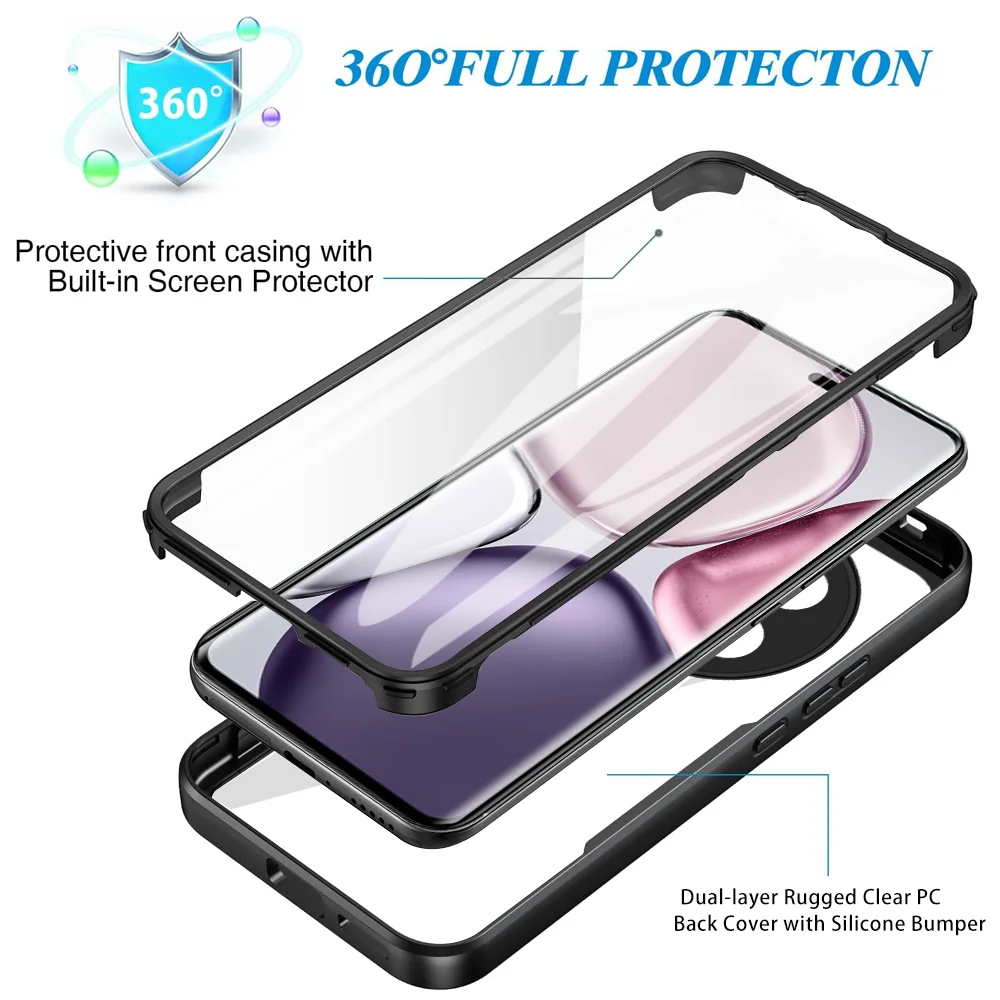Full Body Soft Double-Sided Clear Case with 360° Protection
