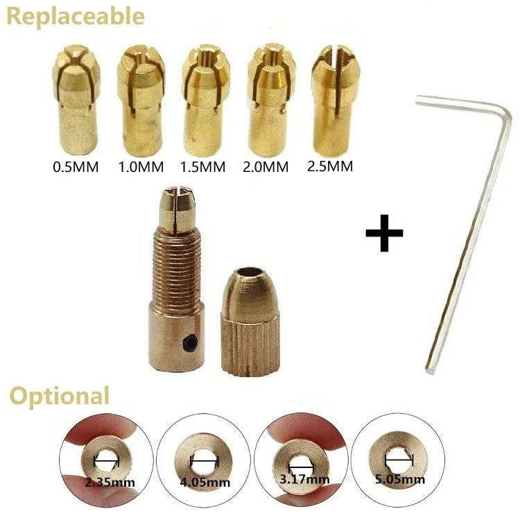Juego De 15 Portabrocas Para Dremel - Incluye Pinzas De Latón Y Tuercas, Compatible Con Herramientas Rotativas