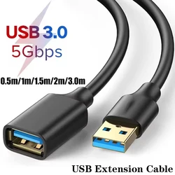 High - Speed USB 3.0 Extension Cable - Enhanced Data Transfer, Plug & Play, Multiple Lengths Available - 1.5m (Black)