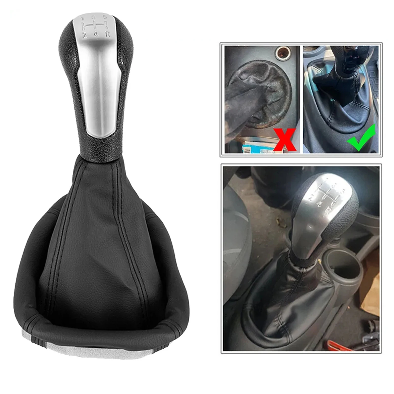 

Gear Lever Stick Shifter Handle 5 Speed Manual Gear Shift Knob+Gaiter For Chevrolet Spark /Holden Barina Spark M300 2011-2015