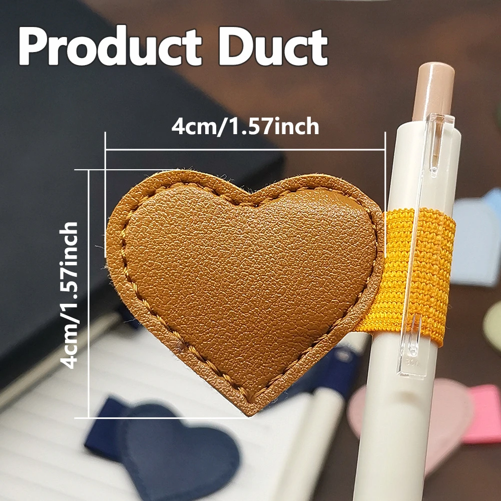 5Pcs PU Pen Loops Leather Notebook Fixed Universal Pen Insert Desktop Self-adhesive Portable Strap Notebook Cover Holder