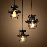 Industrial Restaurant Chandelier Retro Nostalgic Creative Bar Aisle Corridor Hanging Lamps Dining Bedroom Pendant Light 2
