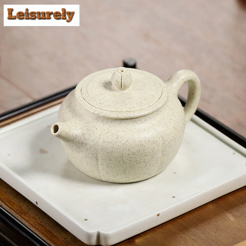 Traditional Yixing Purple Clay Teapots Handmade Pot Raw Ore  White Jade Segment Mud Tea Maker Kettle with Filter Zisha Tea Set