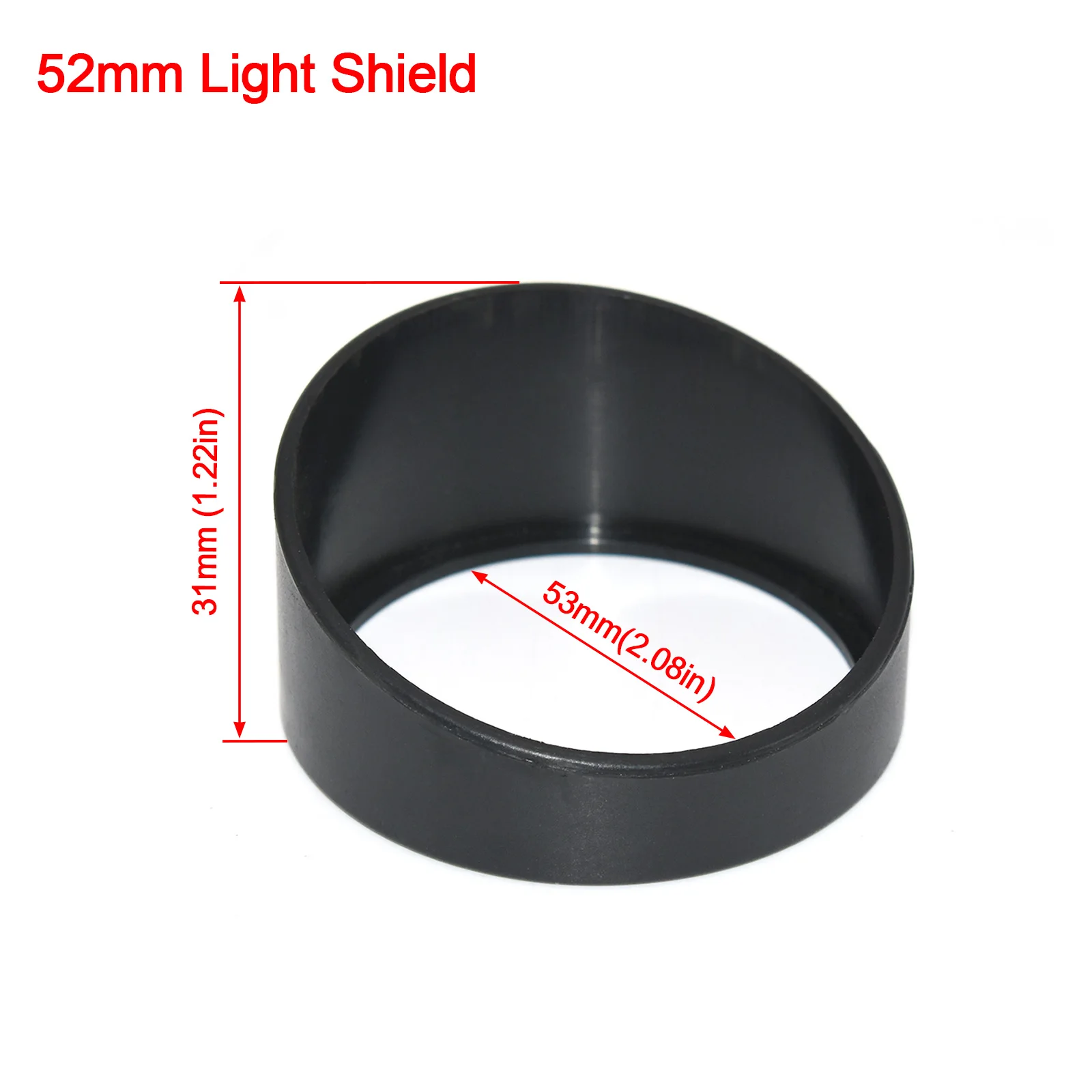 1pc 52mm Visor Cover Cap Gauge Cap Sun Visor Cover Surround Gauge Pod Light Shield Hood Pod Cup Car Meter