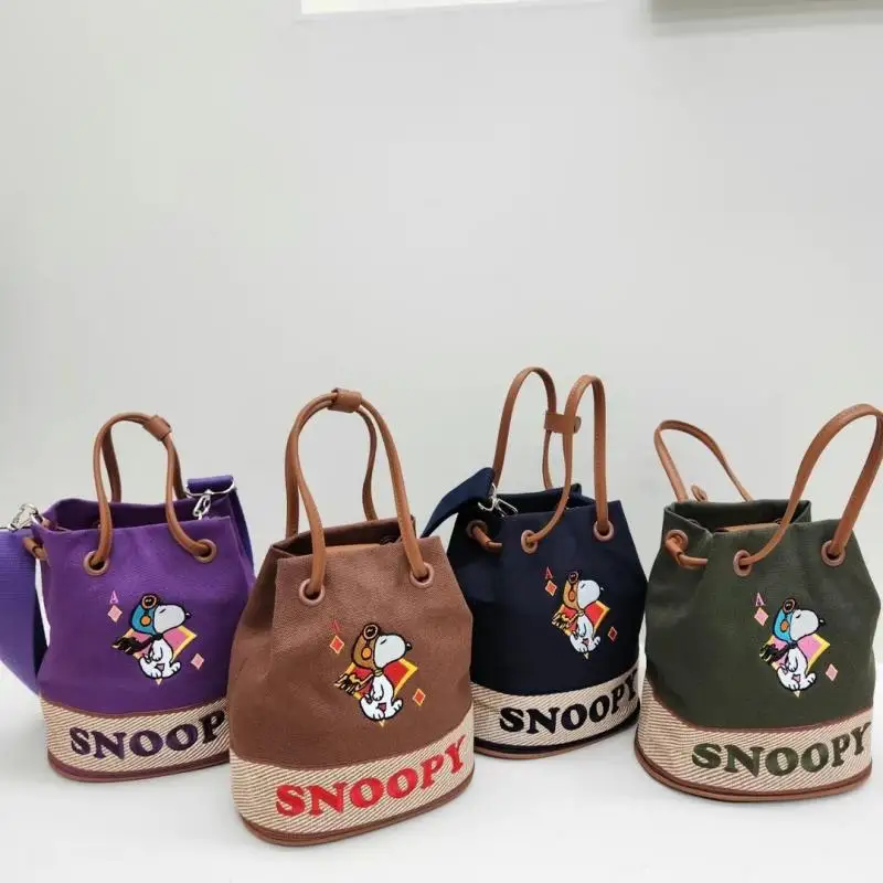

Аниме мультфильм Snoopy Холщовая Сумка-мешок Y2K модная Новая универсальная сумка-мессенджер через плечо вместительная сумка подарок для друзей