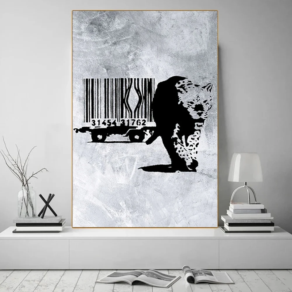 Urban Graffiti Abstract Art Canvas - Girl With Balloon Wall Decor
