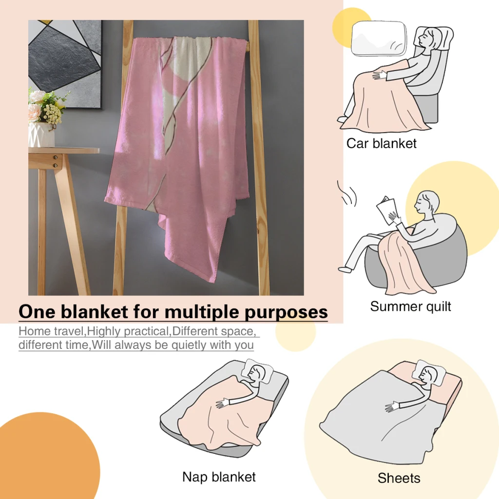 Angel Dust And Fat Nugget Hazbin:Pink:Hotels Blanket Style Home Textile Flannel Soft Throw Blanket Bedding Sofa Cover for Kids 6