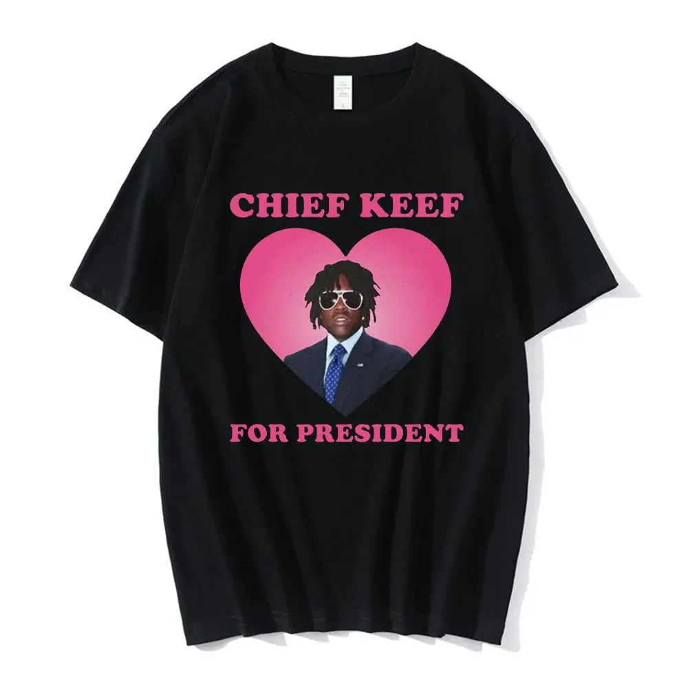 

Rapper Chief Keef T Shirt Men's women's Fashion Harajuku Short Sleeve T-shirt Aesthetic Vintage Oversized T-shirts Streetwear