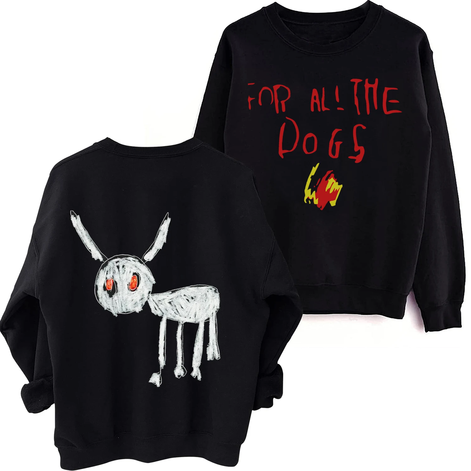 

For All The Dogs Drake Sweatshirt Man Woman Harajuku Round Neck Long Sleeve Oversized Hoodie Fans Gift