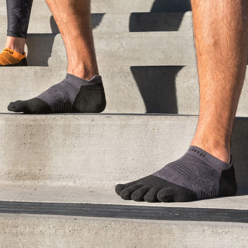 Injinji Five-Finger Running Socks for Men Low-cut Thin COOLMAX
