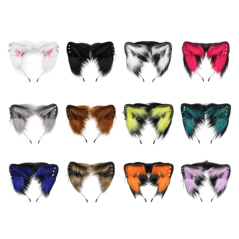 

Anime Character Headband Cat Ears Hair Hoop Plush Carnivals Party Headpiece Cosplay Party Costume Props Unisex
