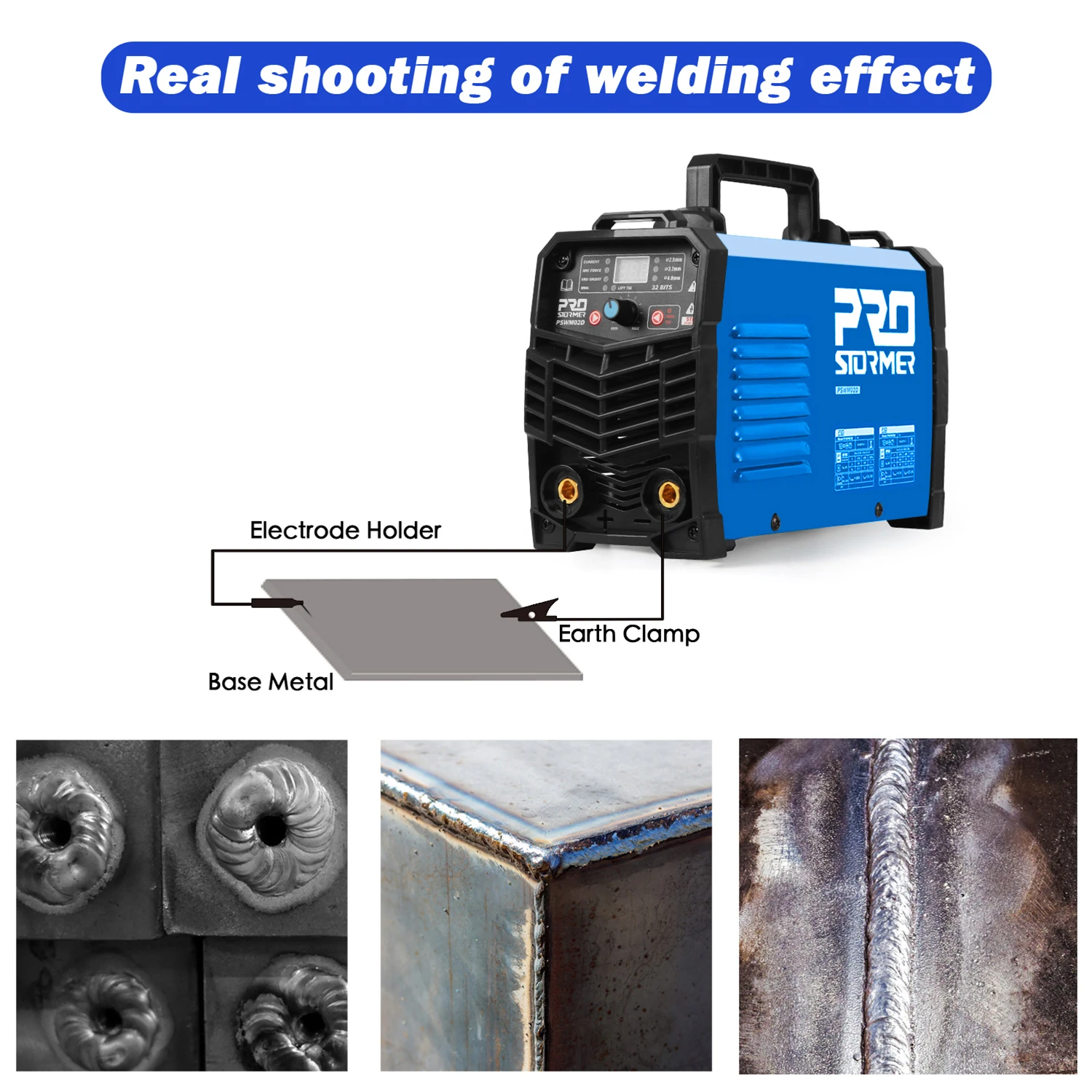 110V/220V ARC Stick Welder 160Amp MMA Welder IGBT Inverter Digital Display Hot Start Portable Welding Machine PROSTORMER 3