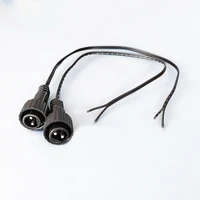Connecteur LED 2 broches avec fil de 25 cm pour guirlandes solaires 1A 0,25 mm² IP65 Câble d'extension étanche pour panneau solaire 4