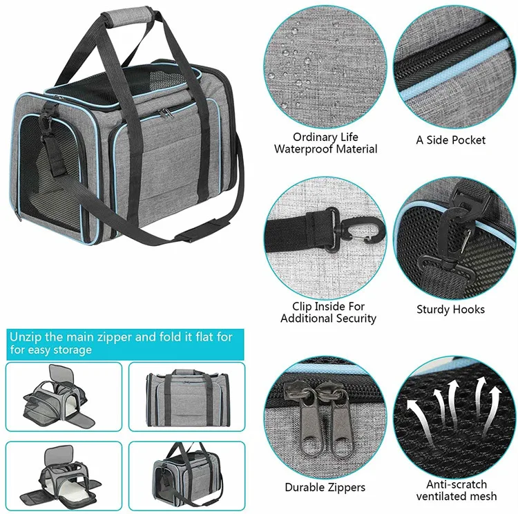 Pet Carrier Bag Pet Carrier Backpack Pet Bag Pet Portable Carriers Bag waterproof Breathable Foldable Bag Cat Dog Carrier Bags Outgoing Outdoor Travel Pets Cats Handbag