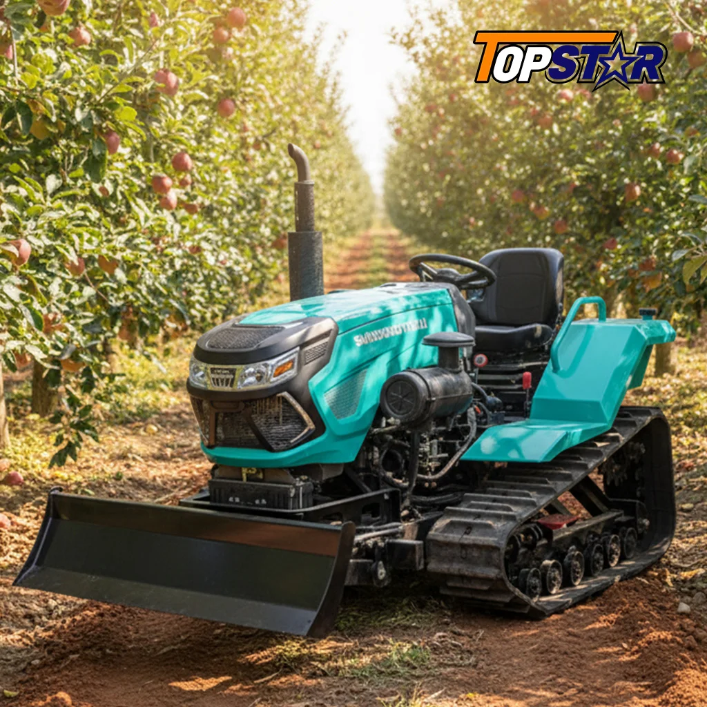 50 PS Mini-Raupenschlepper Multifunktionaler EPA-Zertifizierter Traktor für Landwirtschaftliche Nutzung Werksanpassung Möglich