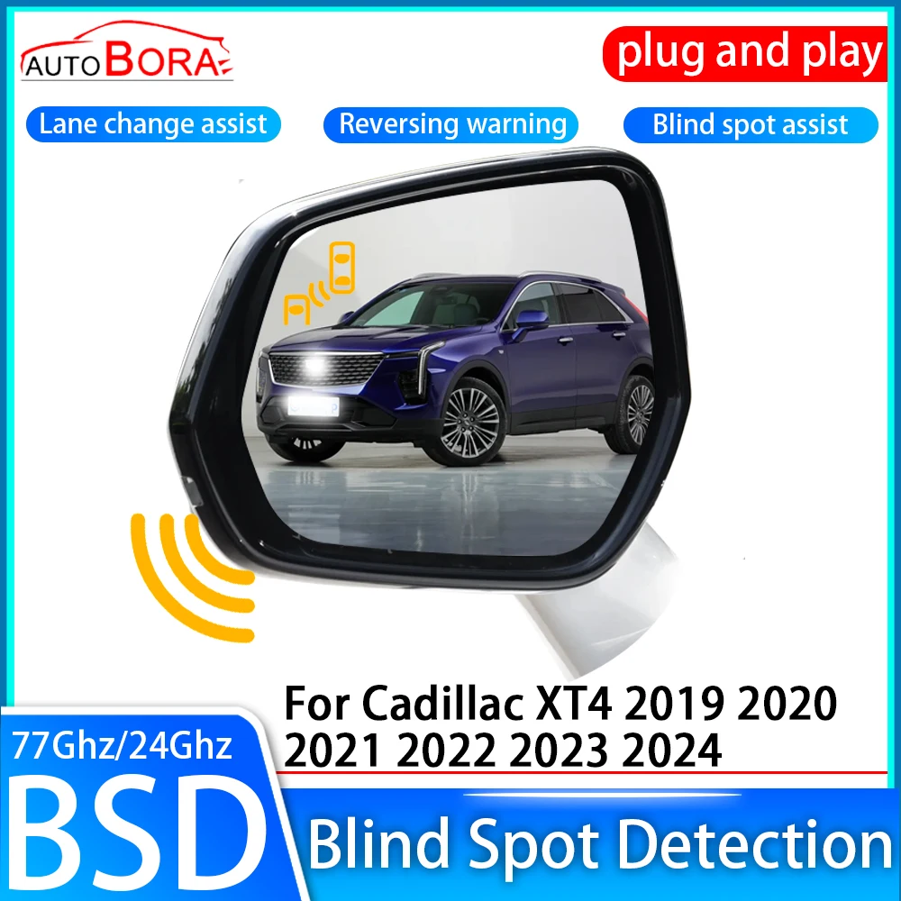 

AutoBora Car Blind Spot Detection System BSD BSA BSM Sensor Drive Rear Mirror Monitoring for Cadillac XT4 2019~2024