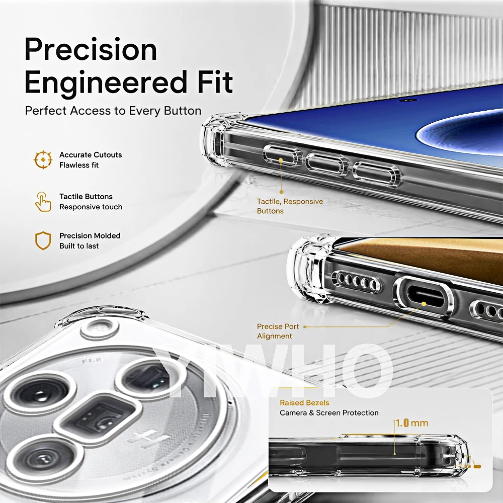 Transparent Shockproof TPU Phone Case - Full Protective Clear Back Cover