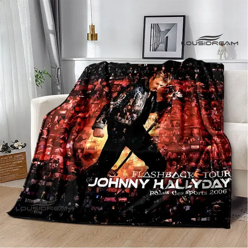 French rock star Johnny Hallyday blanket picnic blanket vintage blanket home travel bed blanket thin blanket birthday gift 4