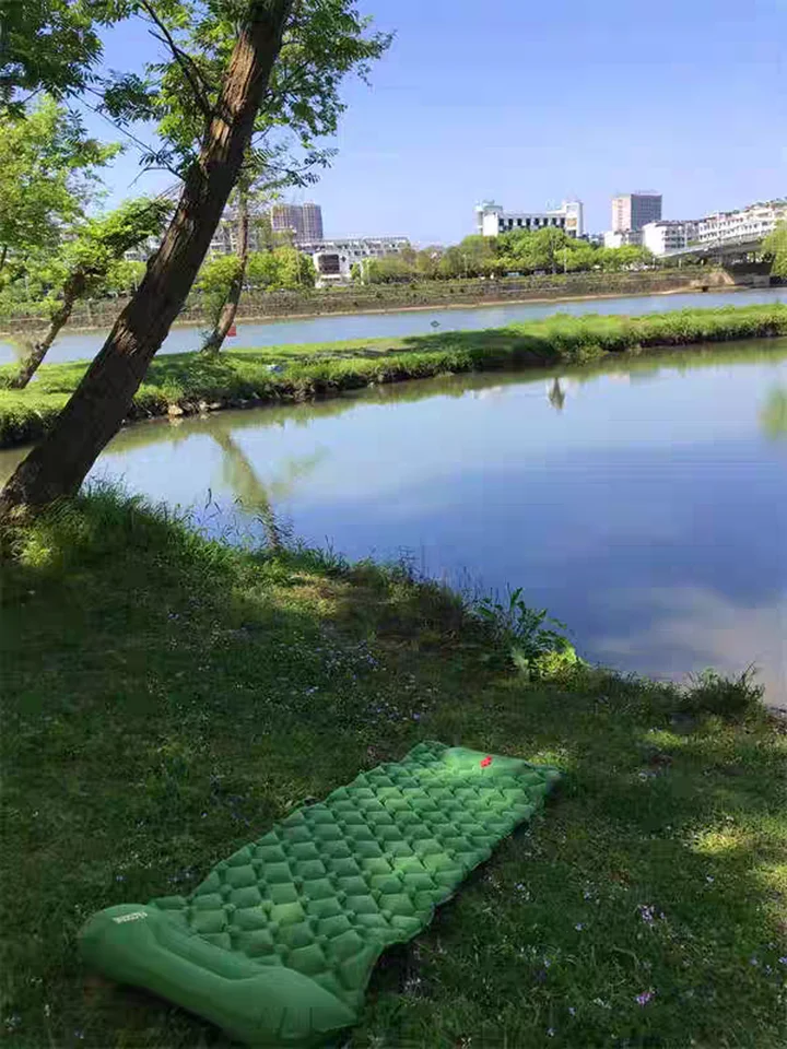Materassino Gonfiabile Da Campeggio Extra Spesso 12,7 Cm Con Pompa Integrata E Cuscino – Verde, Ultraleggero E Portatile