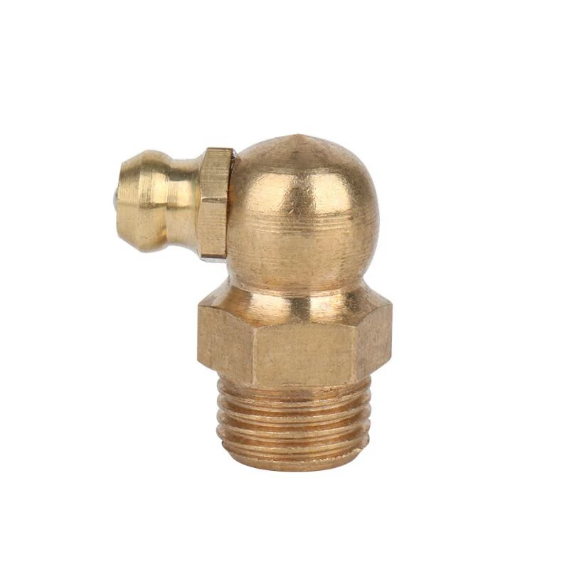 Grease Nipple Fitting Brass Metric Imperial Male Thread Straight Elbow Type Oil Zerk For Grease Gun