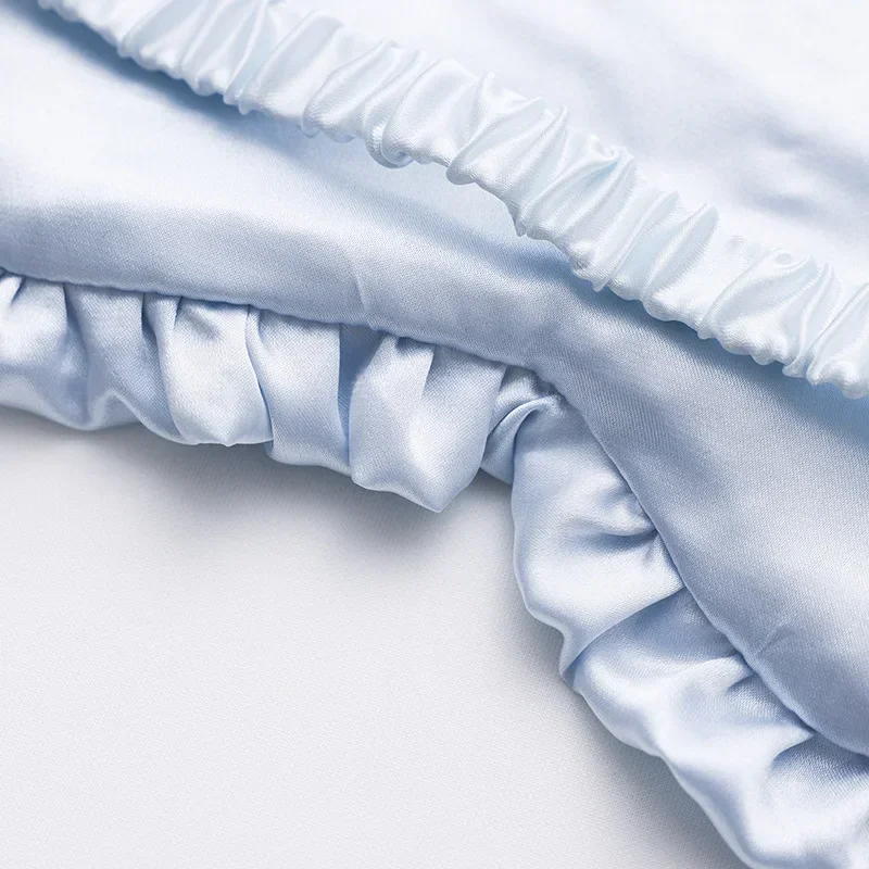 Silk Ruffle Sleep Eye Mask Soft Sleeping Eye Covers Multicolor Night Dream Blackout Eye Patches for Woman Man to Sleep Better 3