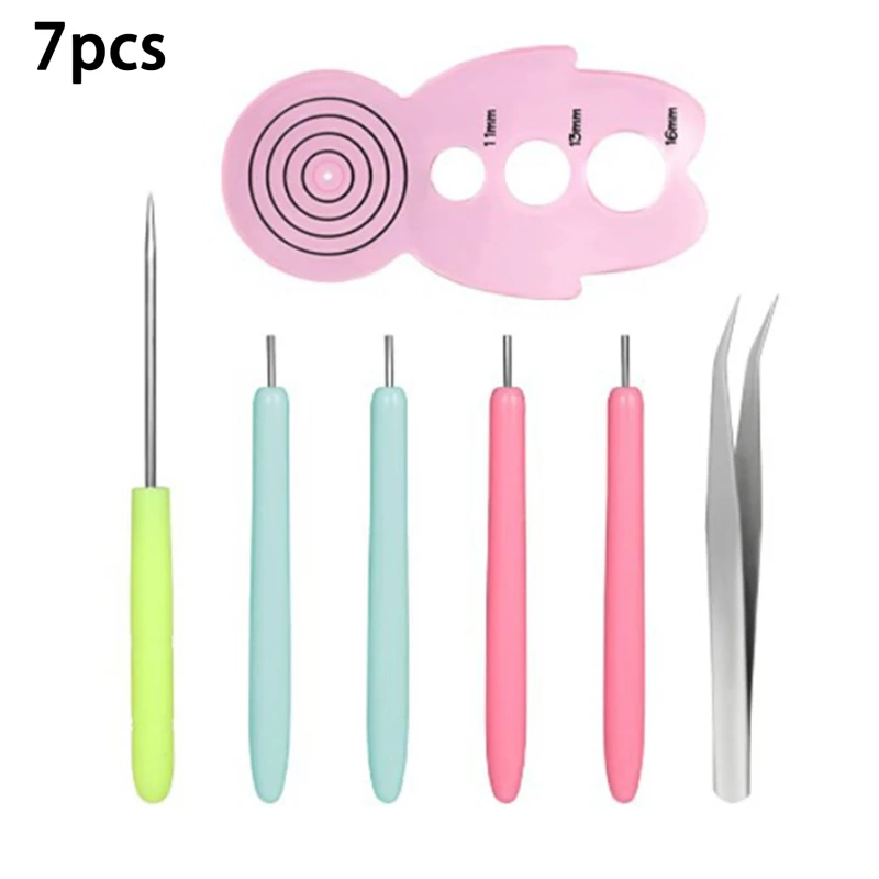 Quilling Paper Pen Scrapbooking Rolling Manual Craft DIY Origami PVC Handle Slotted Structure Practical Quilled Tools