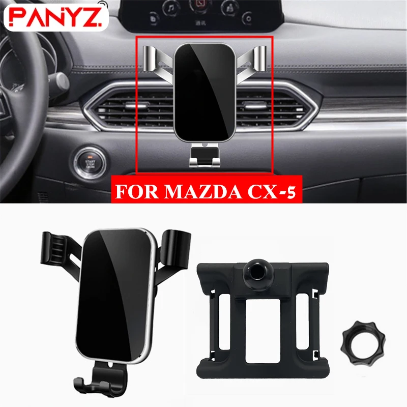 Car Phone Holder For Mazda CX-5 Air Vent 360 Degree Rotation Interior Dashboard Holder Cell Support Phone Bracket