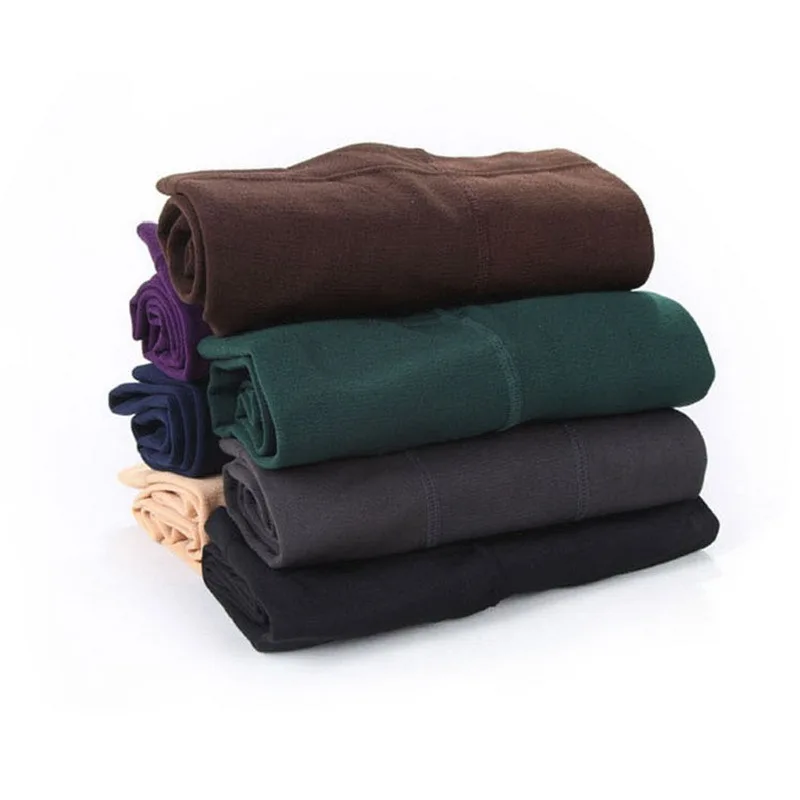 Solid Winter Pantyhose Woman Fleece Warm Thicken Thermal Tights Sexy Stockings Slim Elastic Velvet Pantyhose Female Leggings