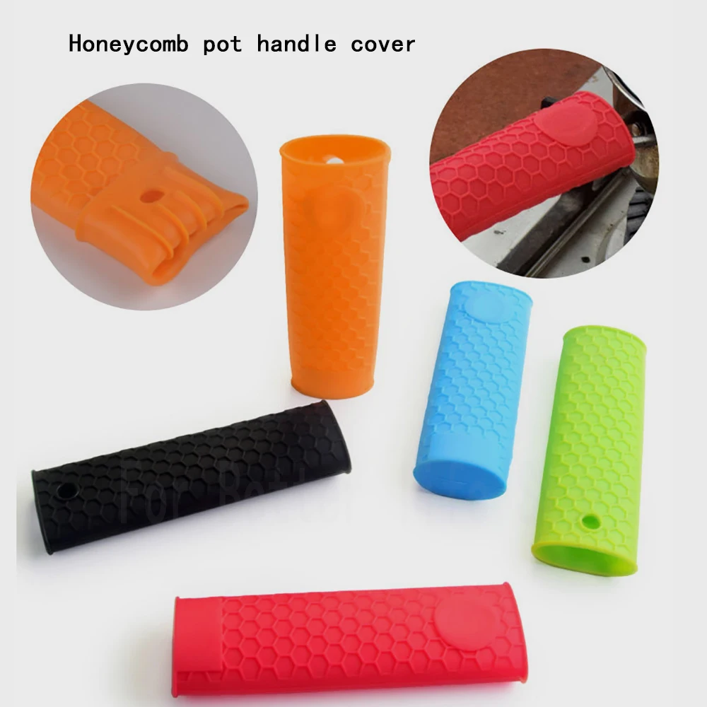 Silicone Pan Handle Cover Cooking Insulation Covers Non-slip Pot Ear Clip Steamer Casserole Pan Holders Kitchen Cookware