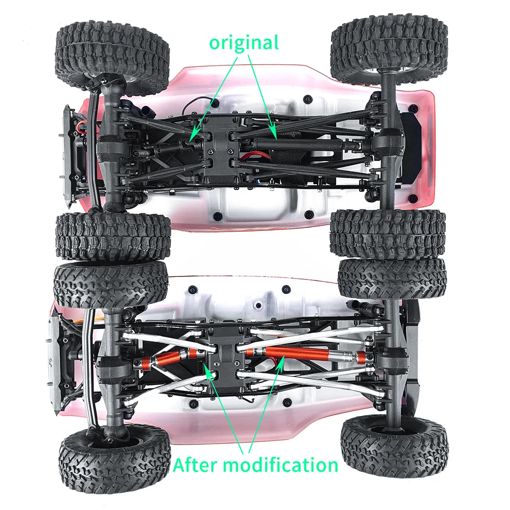 YEAHRUN Getriebe-Antriebswelle aus Edelstahl und Aluminiumlegierung für Axial SCX24 1/24 RC Crawler Car Upgrade-Teile – Detail 26