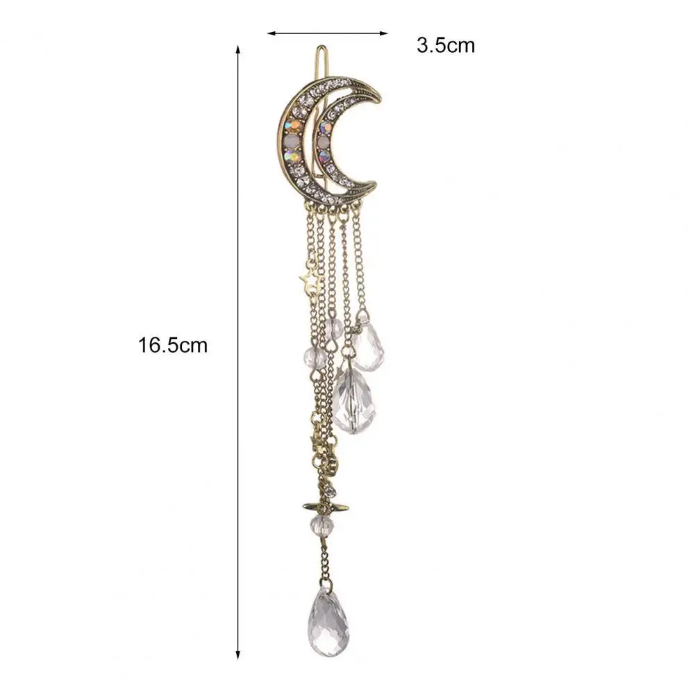 

Attractive Moon Star Tassel Bridal Hairpin Hair Clip Beautiful Simple