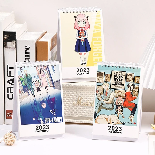 Agenda Planejador Calendário 2023.01-2023.12 Anime Spy X Família Mesa  Calendário Yor Falsificador Anya Figuras De Desktop - Trajes De Cosplay -  AliExpress