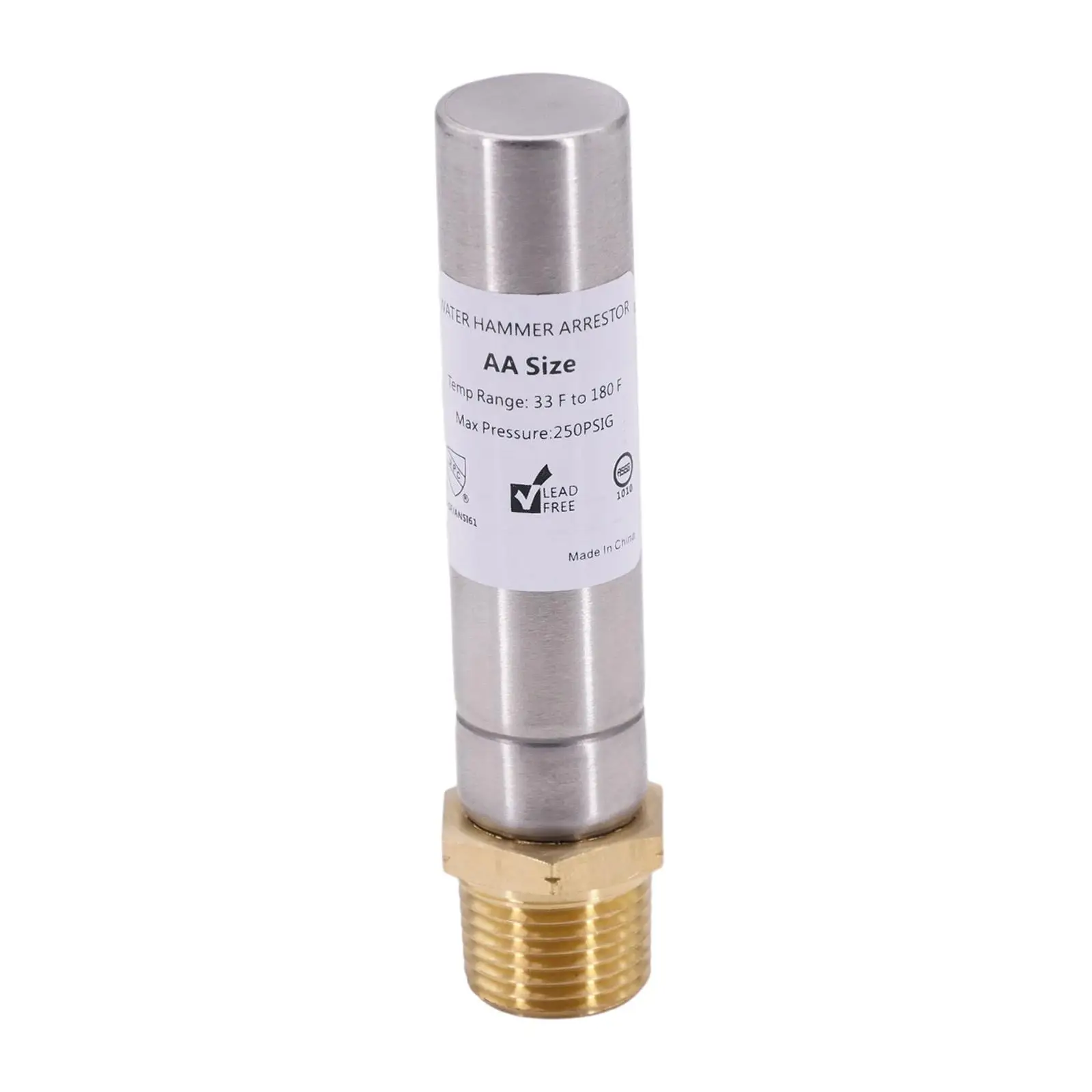 Water Hammer Arrestor Water Hammer Arrestor Stainless Steel Kitchen Dishwasher Connection Easy to Install 1/2 Compact 1/2" NPT Thread